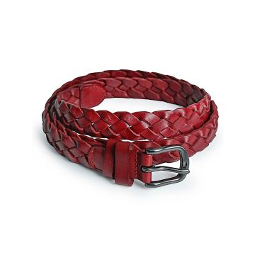 Curea pentru dama 2074, piele naturala, 110 cm, Bordo