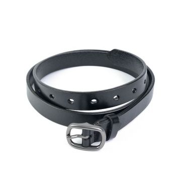 Curea pentru dama 2126, piele naturala, 110 cm, Negru