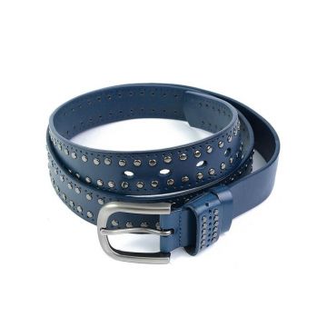 Curea pentru dama 6118, piele naturala, 110 cm, model Albastru