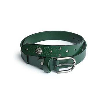 Curea pentru dama 6281, piele naturala, 115 cm, Verde