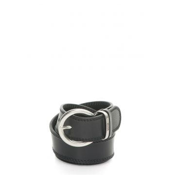 Curea ajustabila neagra din piele