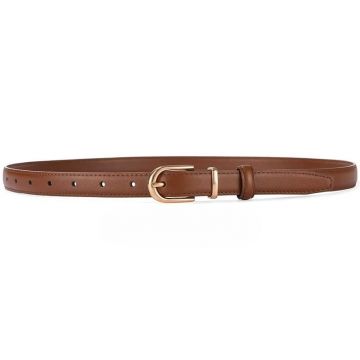 Curea dama C-187, piele naturala, Maro