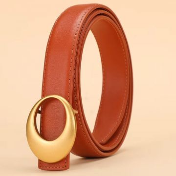 Curea dama C-200, piele naturala, Orange