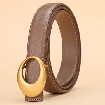 Curea dama C-201, piele naturala, Taupe