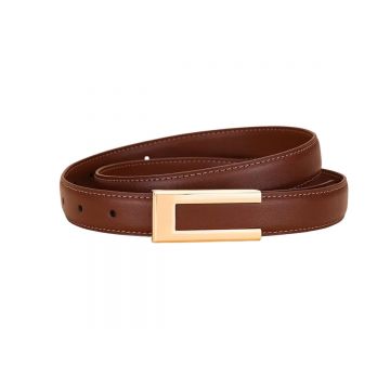Curea dama C-203, piele naturala, Maro