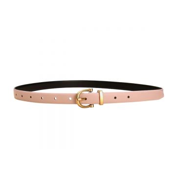Curea dama C-213, piele naturala, Roz pudrat