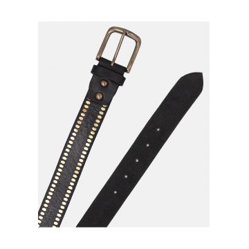 Curea de piele cu insertii metalice -
