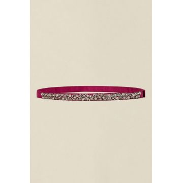 Curea din material textil decorata cu strasuri