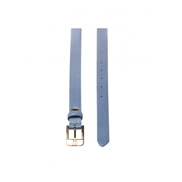 Curea din piele cu aspect texturat - Albastru