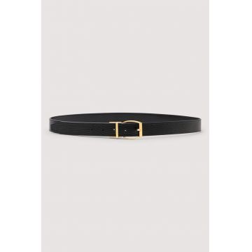 Curea skinny de piele - Negru