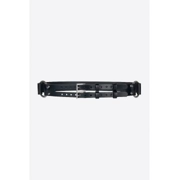 Curea Slim Catarame Duble - Negru