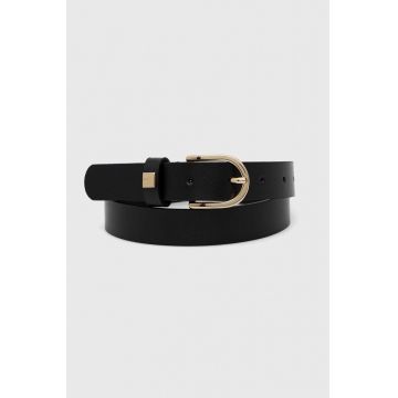 BOSS curea de piele femei, culoarea negru 50480650