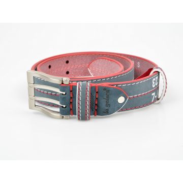 Curea LA GALERE albastra, 316169, din piele intoarsa