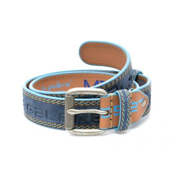 Curea LA GALERE albastra, 7871640, din piele intoarsa