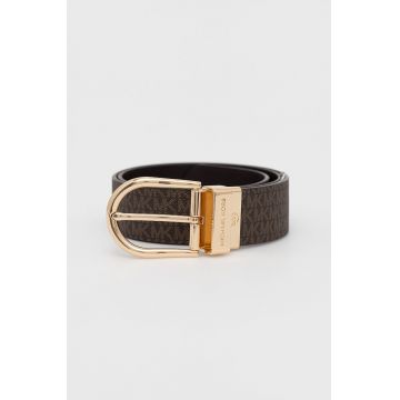 MICHAEL Michael Kors curea de piele cu două fețe femei, culoarea maro MICHAEL Michael Kors curea de piele cu două fețe femei, culoarea maro