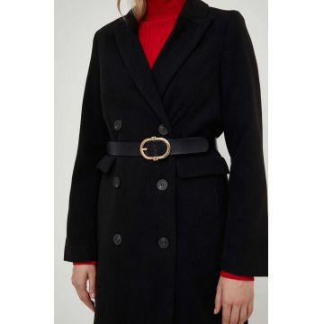 Answear Lab curea de piele femei, culoarea negru Answear Lab curea de piele femei, culoarea negru