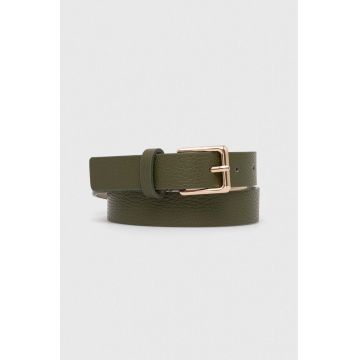 Answear Lab curea de piele femei, culoarea verde