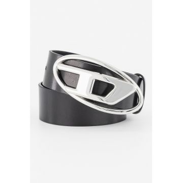 Curea unisex din piele cu catarama logo metalica