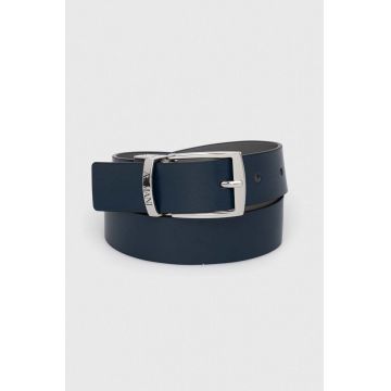 Emporio Armani curea reversibilă pentru copii culoarea albastru marin