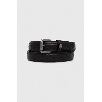 Kurt Geiger London curea de piele femei, culoarea negru