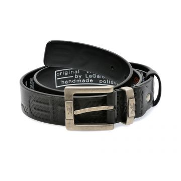 Curea LA GALERE neagra, 7871640, din piele naturala