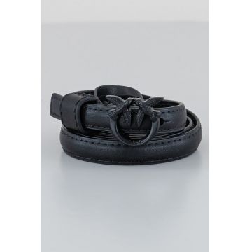 Curea din piele cu logo metalic Love Berry