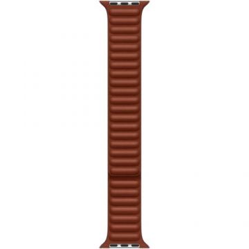 Curea pentru Apple Watch 41mm, Leather Link, Umber, M/L