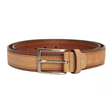 Curea Celio de Piele Maro Deschis cu Contrast