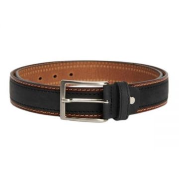 Curea Celio de Piele Neagra cu Contrast