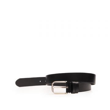 Curea din piele naturală - 35NB01 Negru Box
