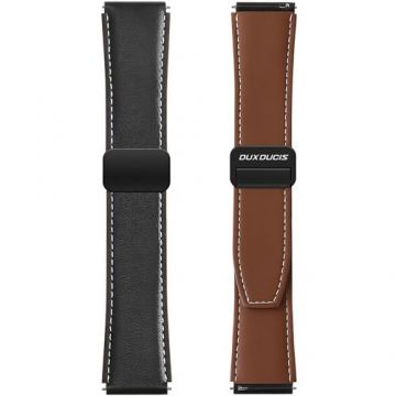 Curea DUX DUCIS YA pentru Samsung Galaxy Watch / Huawei Watch / Honor Watch Series, 20mm, Neagra
