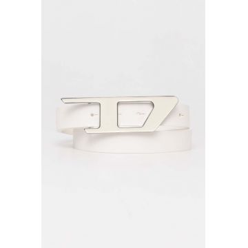 Diesel curea de piele femei, culoarea alb X09917.PR227