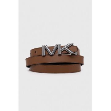 Michael Kors curea cu doua fete barbati, culoarea maro