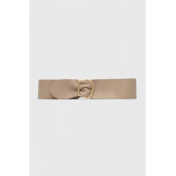 Answear Lab curea de piele femei, culoarea bej
