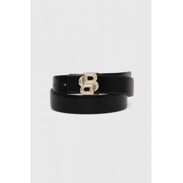 BOSS curea de piele cu doua fete femei, culoarea negru, 50517503