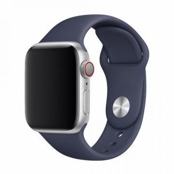 Curea Devia Deluxe Series Sport pentru Apple Watch 38mm / 40mm, Midnight Blue, silicon