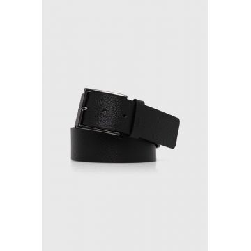 HUGO curea de piele barbati, culoarea negru, 50471562