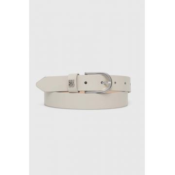 HUGO curea de piele femei, culoarea bej