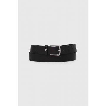 Lacoste curea si husa din piele culoarea negru
