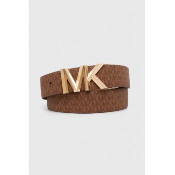 MICHAEL Michael Kors curea de piele cu doua fete femei, culoarea bej