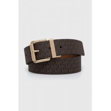 MICHAEL Michael Kors curea de piele cu doua fete femei, culoarea maro